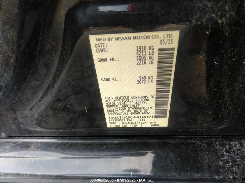 2015 NISSAN ALTIMA 2.5 SL - 1N4AL3AP1FC440489 | SeoVin.biz