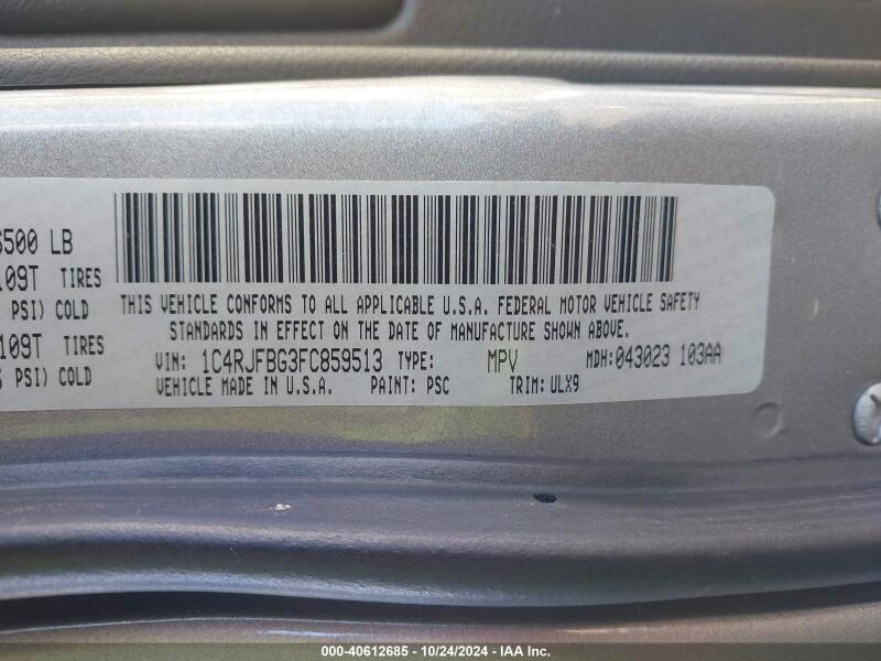 2015 JEEP GRAND CHEROKEE LIMITED - 1C4RJFBG3FC859513 | SeoVin.biz