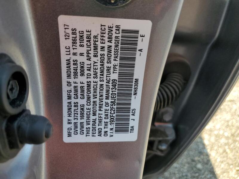 2018 HONDA CIVIC LX - 19XFC2F58JE013409 | SeoVin.biz