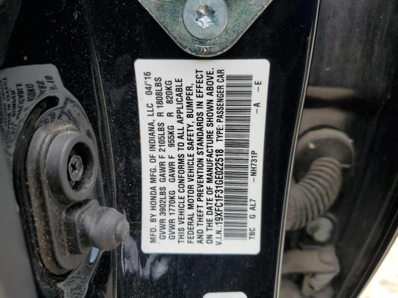 2016 HONDA CIVIC EX - 19XFC1F31GE022518 | SeoVin.biz