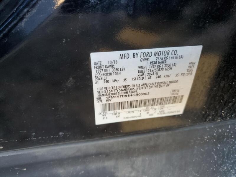 2017 FORD EXPLORER XLT - 1FM5K7D81HGB06903 | SeoVin.biz