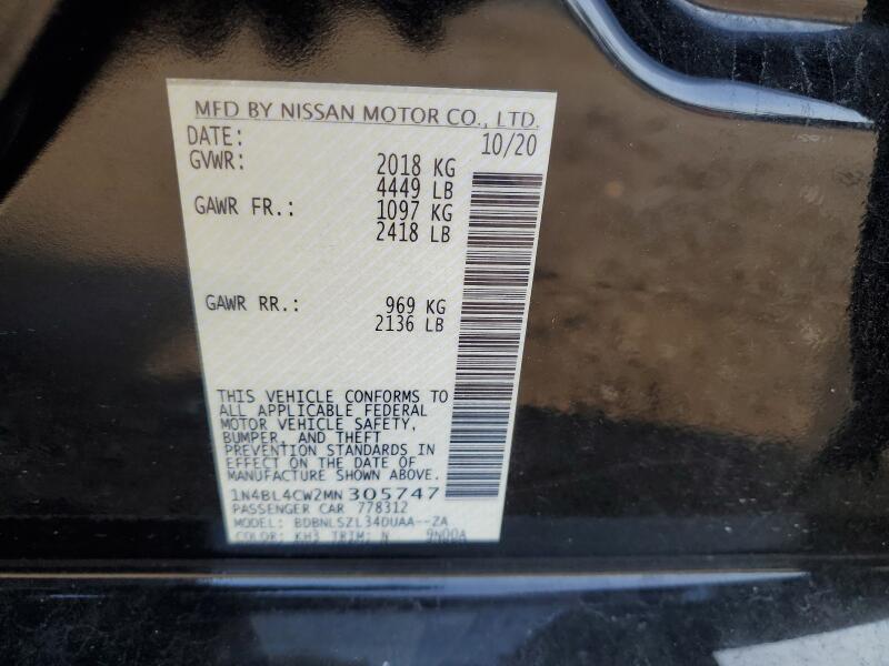 2021 NISSAN ALTIMA SR - 1N4BL4CW2MN305747 | SeoVin.biz