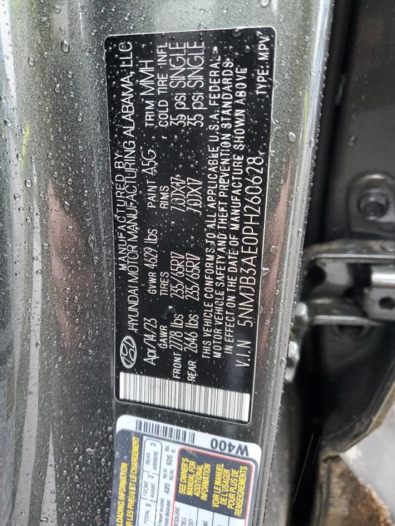 2023 HYUNDAI TUCSON SEL - 5NMJB3AE0PH260628 | SeoVin.biz