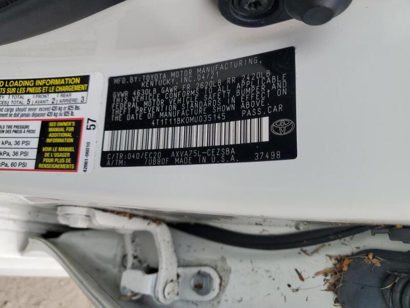 2021 TOYOTA CAMRY SE - 4T1T11BK0MU035145 | SeoVin.biz