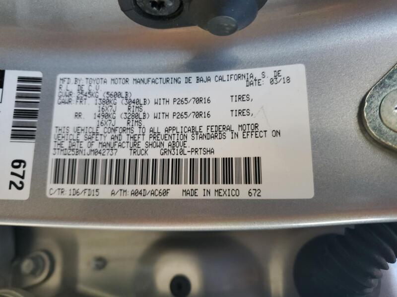 2018 TOYOTA TACOMA DOUBLE CAB - 3TMDZ5BN1JM042737 | SeoVin.biz