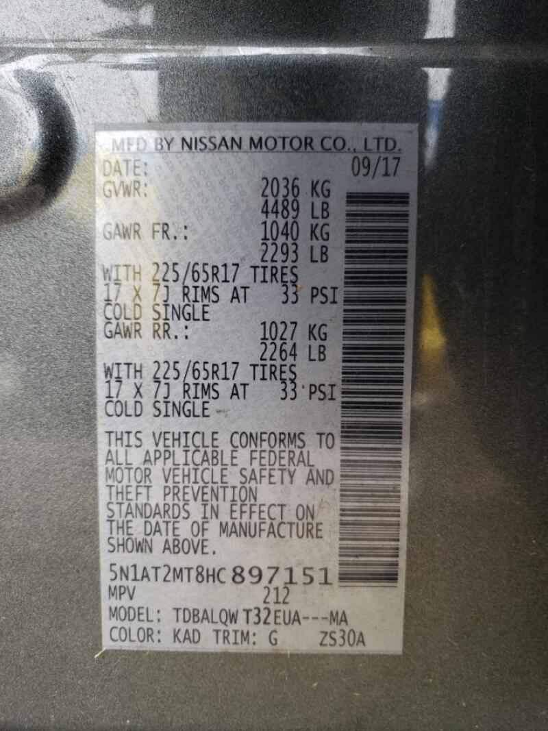 2017 NISSAN ROGUE S - 5N1AT2MT8HC897151 | SeoVin.biz