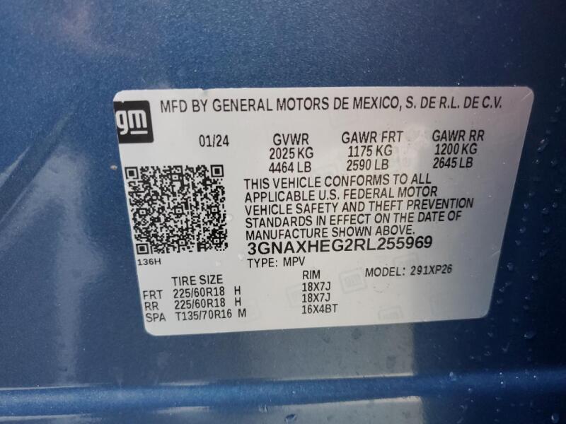 2024 CHEVROLET EQUINOX LS - 3GNAXHEG2RL255969 | SeoVin.biz