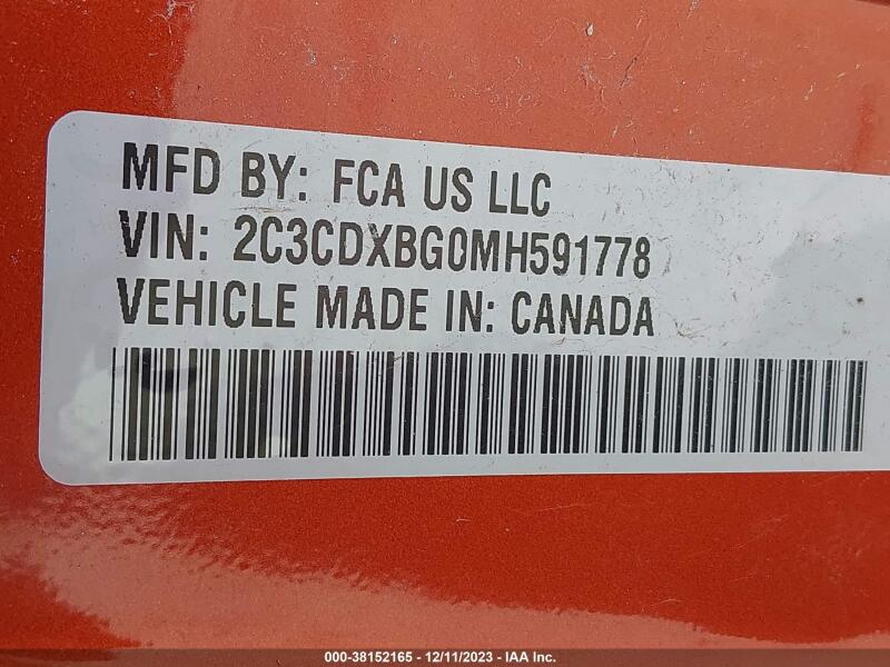 2021 DODGE CHARGER SXT - 2C3CDXBG0MH591778 | SeoVin.biz