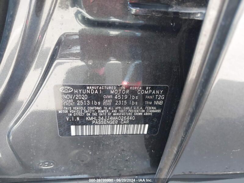 2021 HYUNDAI SONATA SEL - KMHL34JJ4MA026440 | SeoVin.biz