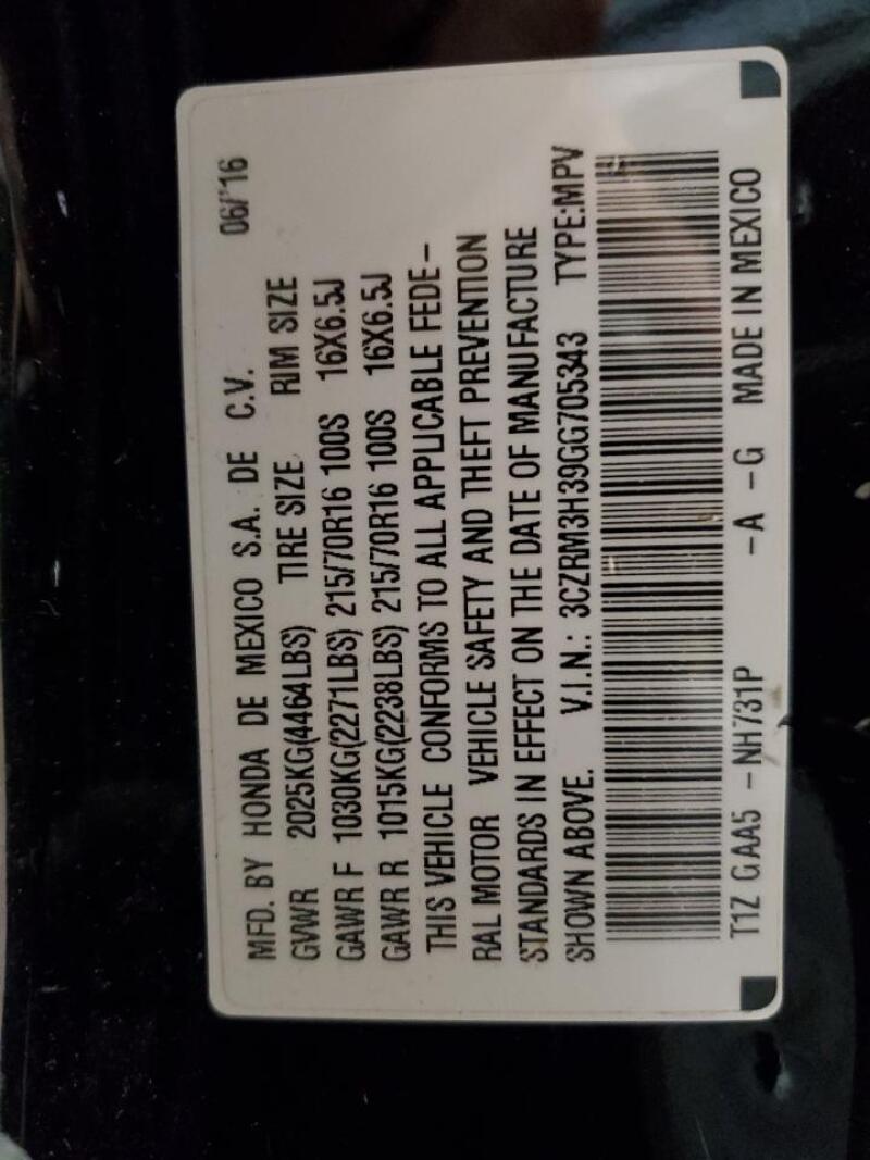 2016 HONDA CR-V LX - 3CZRM3H39GG705343 | SeoVin.biz