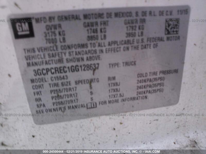 2016 CHEVROLET SILVERADO 1500 1LT - 3GCPCREC1GG128637 | SeoVin.biz