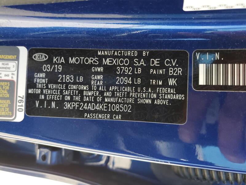 2019 KIA FORTE FE - 3KPF24AD4KE108502 | SeoVin.biz