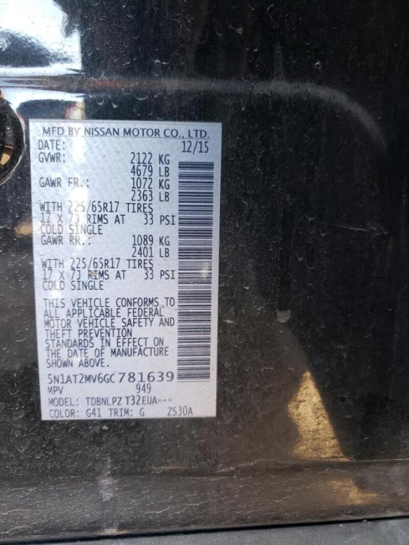 2016 NISSAN ROGUE S - 5N1AT2MV6GC781639 | SeoVin.biz