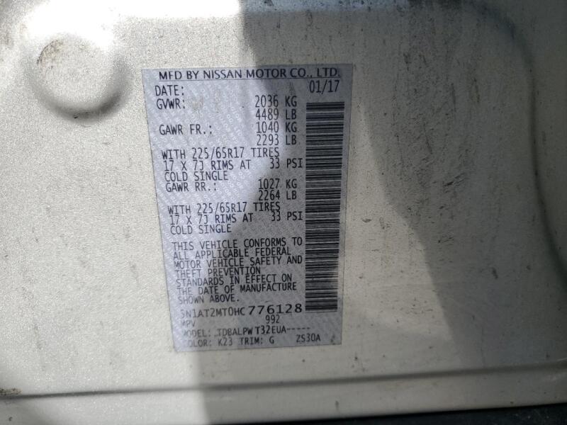 2017 NISSAN ROGUE S - 5N1AT2MT0HC776128 | SeoVin.biz