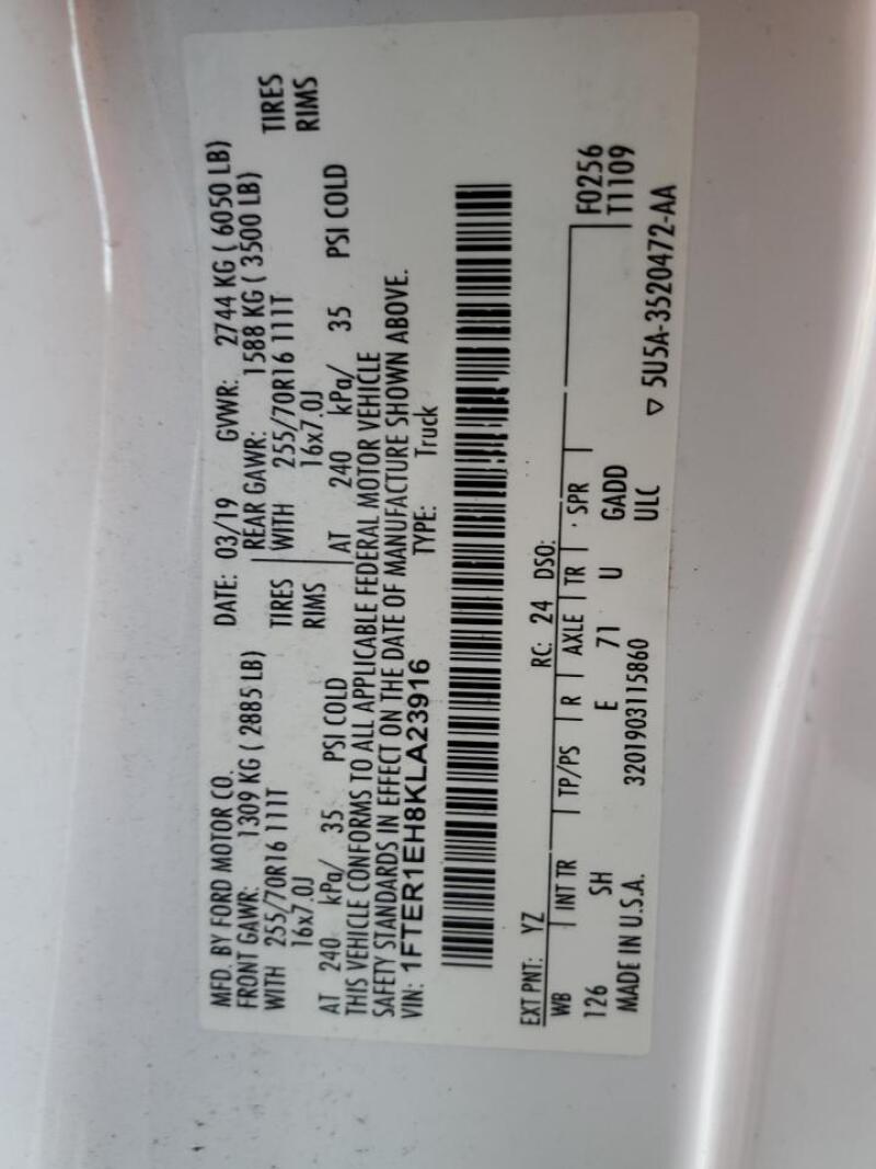 2019 FORD RANGER XL - 1FTER1EH8KLA23916 | SeoVin.biz