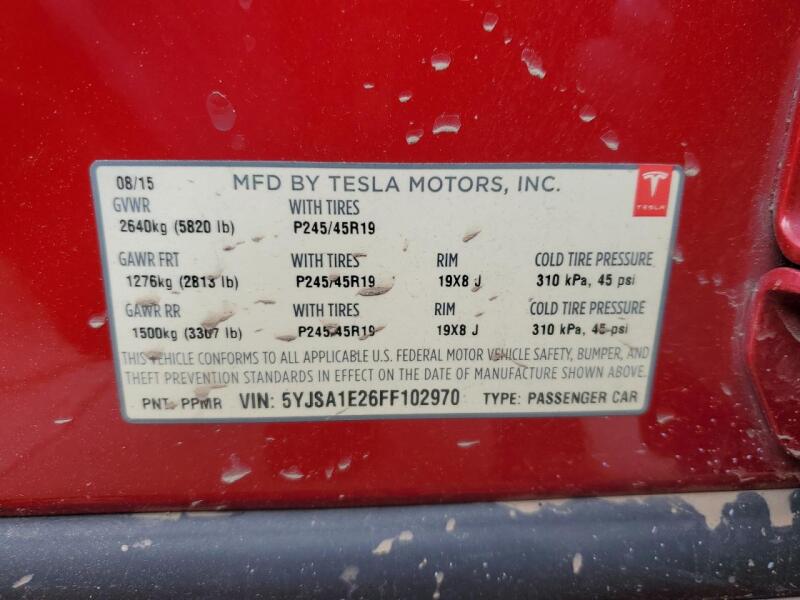 2015 TESLA MODEL S - 5YJSA1E26FF102970 | SeoVin.biz