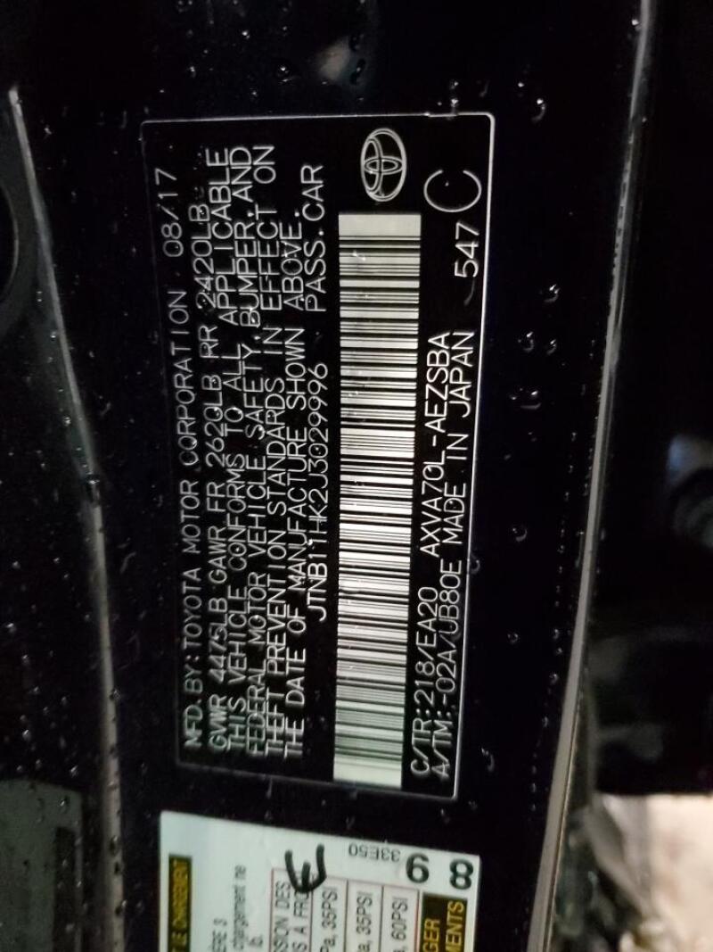 2018 TOYOTA CAMRY L - JTNB11HK2J3029996 | SeoVin.biz