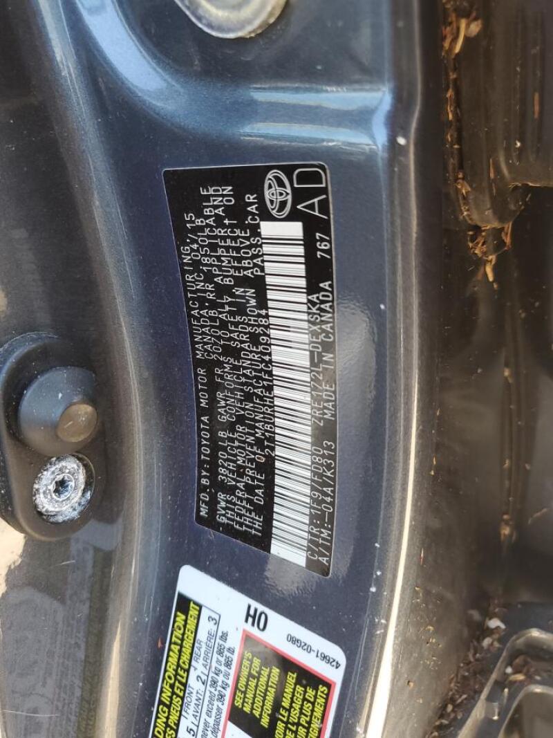 2015 TOYOTA COROLLA L - 2T1BURHE1FC409284 | SeoVin.biz