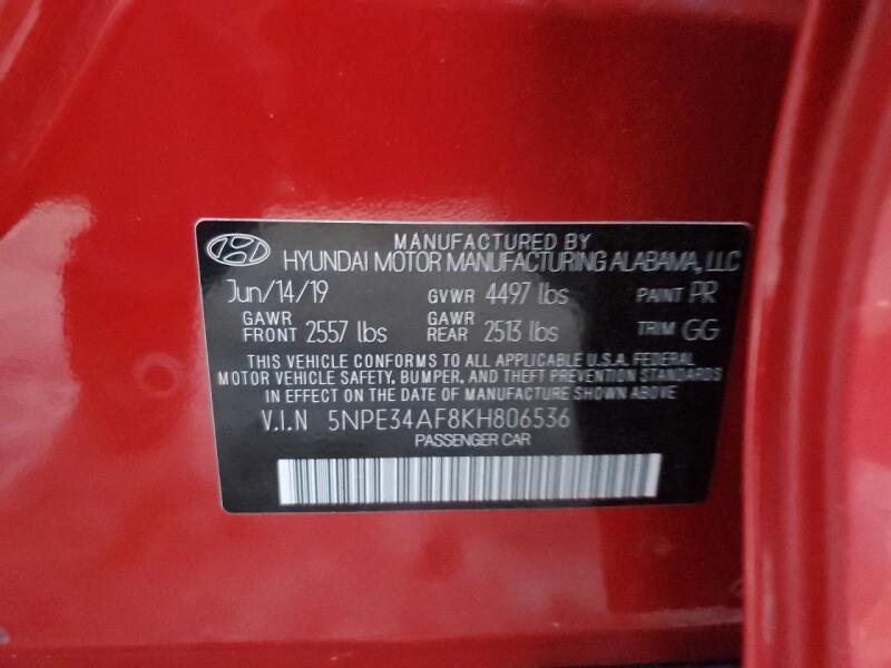 2019 HYUNDAI SONATA LIMITED - 5NPE34AF8KH806536 | SeoVin.biz