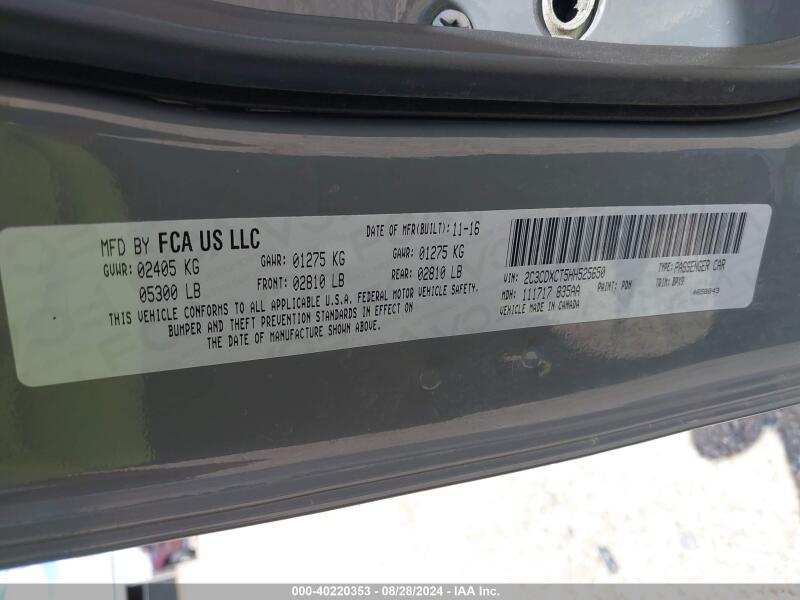 2017 DODGE CHARGER R/T RWD - 2C3CDXCT5HH525650 | SeoVin.biz