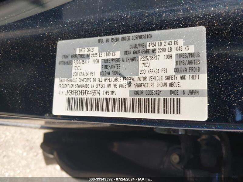 2021 MAZDA CX-5 TOURING - JM3KFBCM6M0445874 | SeoVin.biz