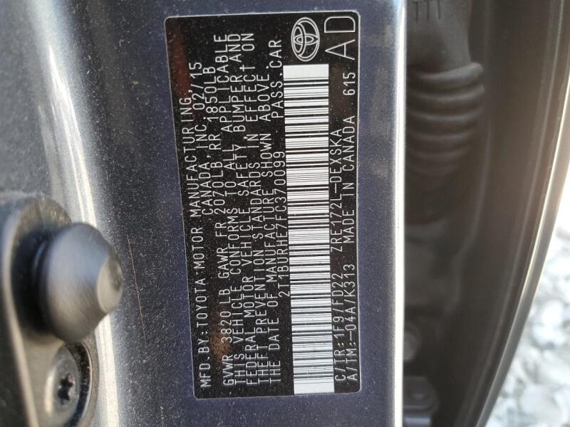 2015 TOYOTA COROLLA L - 2T1BURHE7FC370099 | SeoVin.biz