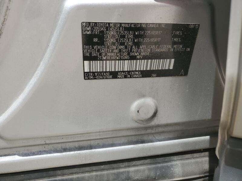 2015 TOYOTA RAV4 XLE - 2T3WFREV6FW215985 | SeoVin.biz