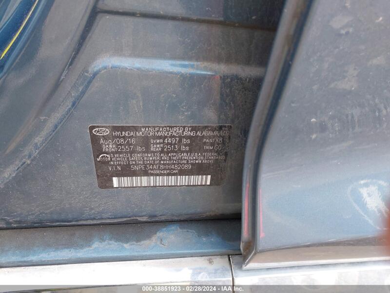 2017 HYUNDAI SONATA SPORT - 5NPE34AF8HH482089 | SeoVin.biz