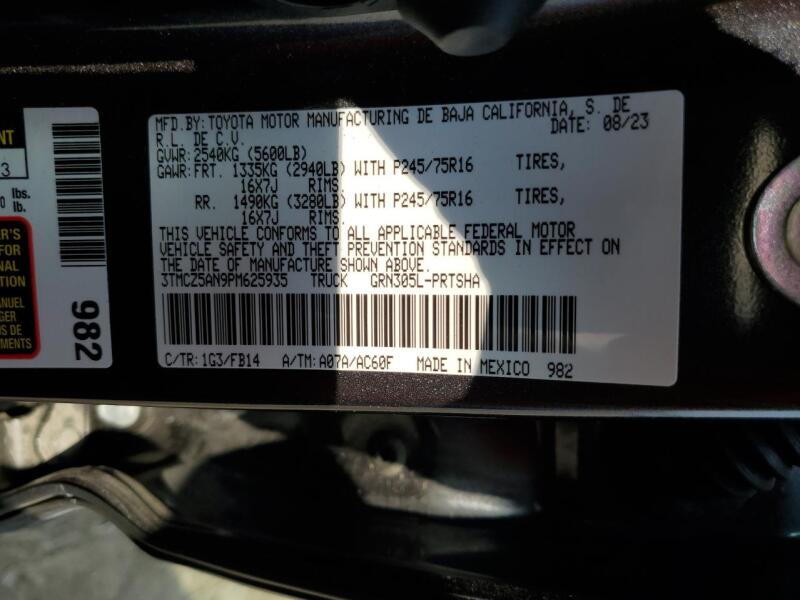 2023 TOYOTA TACOMA DOUBLE CAB - 3TMCZ5AN9PM625935 | SeoVin.biz