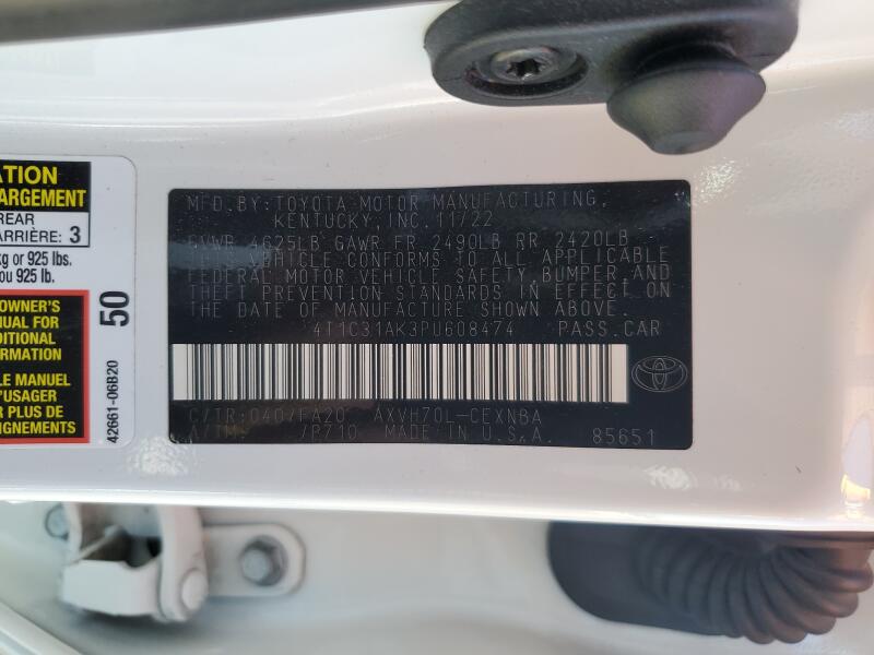 2023 TOYOTA CAMRY LE - 4T1C31AK3PU608474 | SeoVin.biz