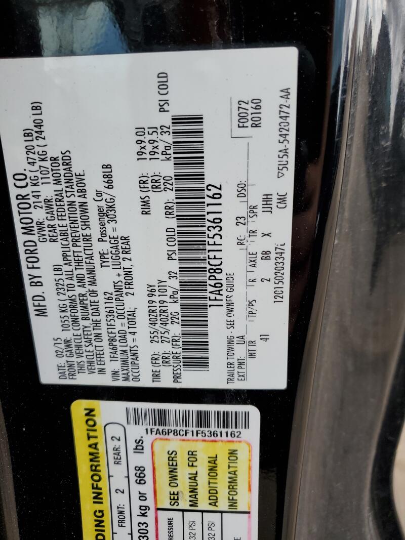 2015 FORD MUSTANG GT - 1FA6P8CF1F5361162 | SeoVin.biz