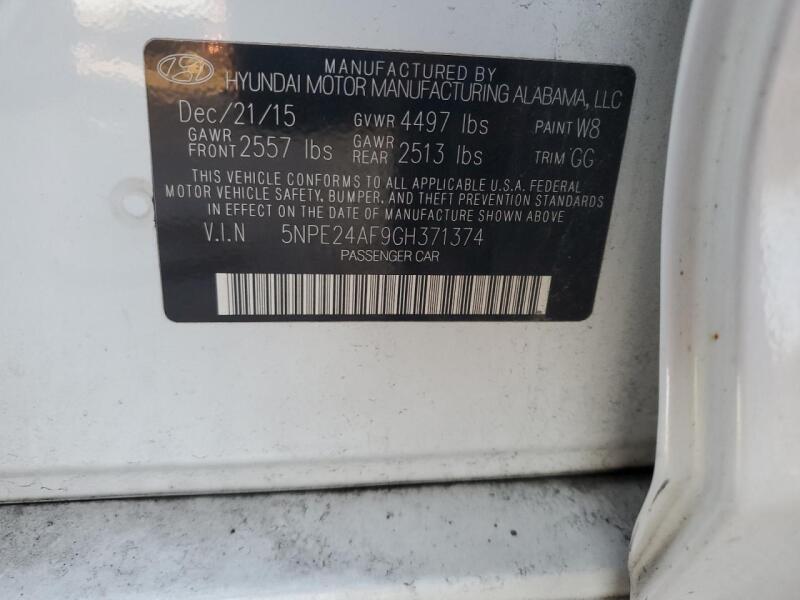 2016 HYUNDAI SONATA SE - 5NPE24AF9GH371374 | SeoVin.biz