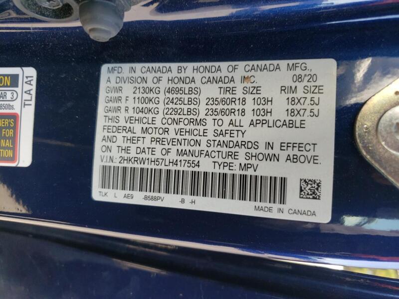 2020 HONDA CR-V EX - 2HKRW1H57LH417554 | SeoVin.biz