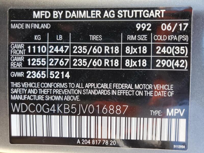 2018 MERCEDES-BENZ GLC 300 4MATIC - WDC0G4KB5JV016887 | SeoVin.biz