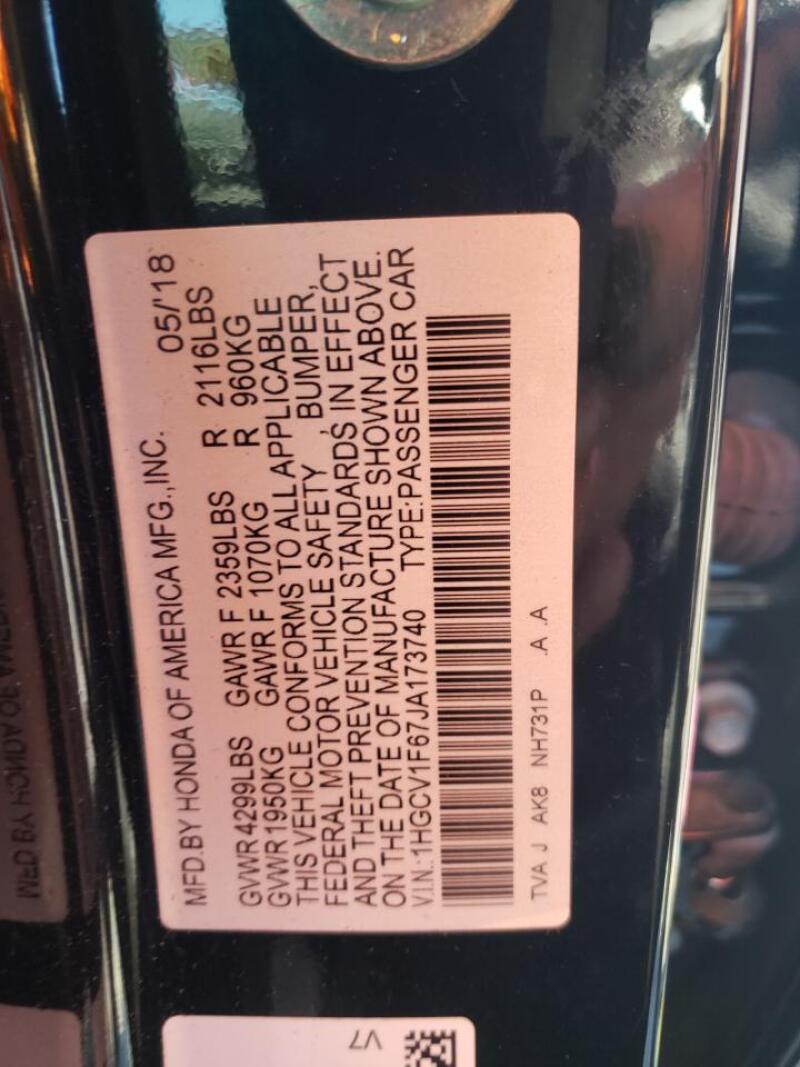 2018 HONDA ACCORD EXL - 1HGCV1F67JA173740 | SeoVin.biz