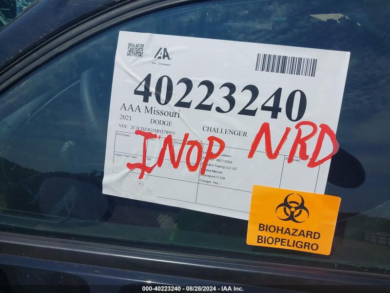 2021 DODGE CHALLENGER GT - 2C3CDZJG1MH578955 | SeoVin.biz