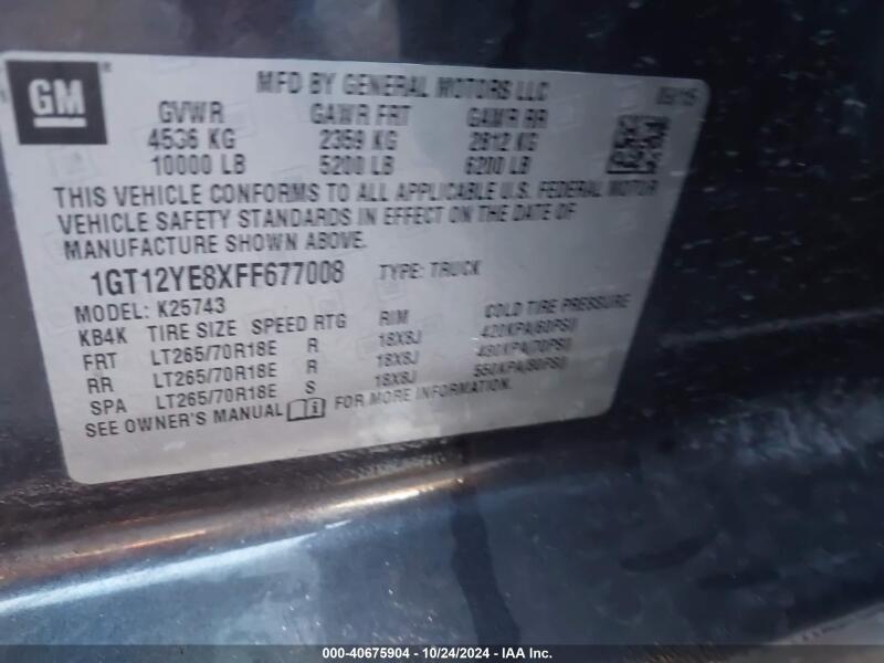 2015 GMC SIERRA 2500HD SLE - 1GT12YE8XFF677008 | SeoVin.biz