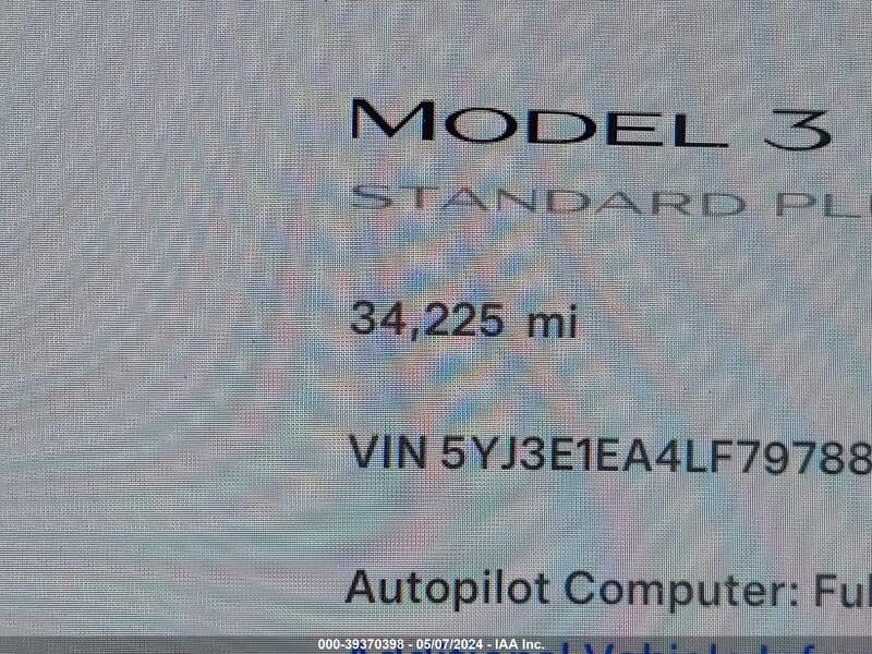 2020 TESLA MODEL 3 STANDARD RANGE PLUS REAR-WHEEL DRIVE/STANDARD RANGE REAR-WHEEL DRIVE - 5YJ3E1EA4LF797882 | SeoVin.biz