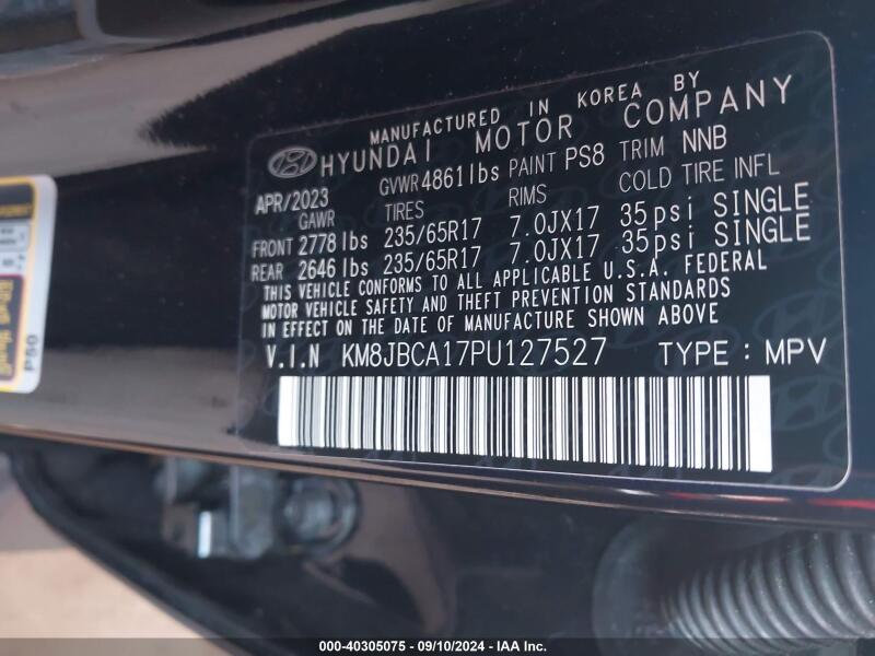 2023 HYUNDAI TUCSON HYBRID BLUE - KM8JBCA17PU127527 | SeoVin.biz