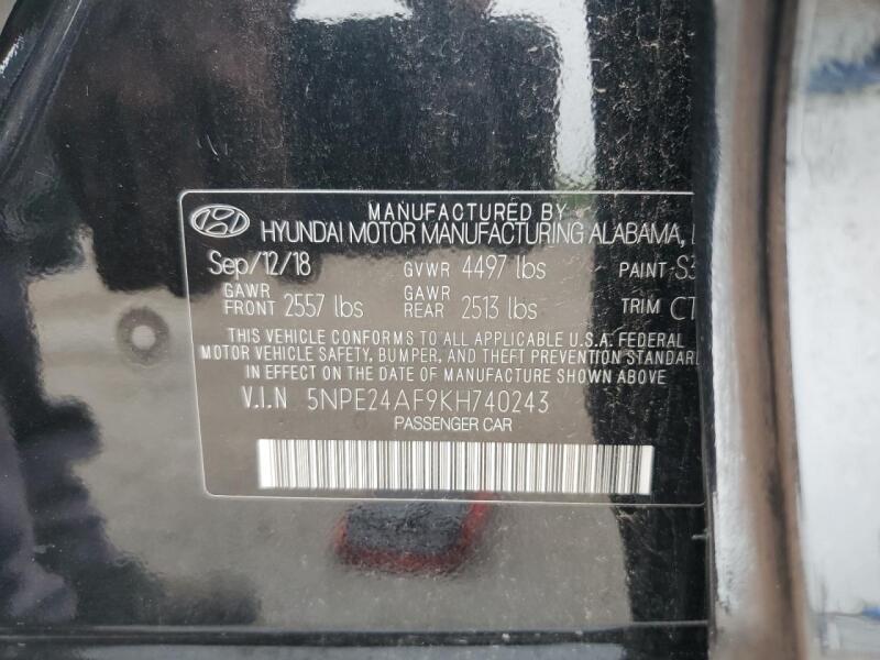 2019 HYUNDAI SONATA SE - 5NPE24AF9KH740243 | SeoVin.biz