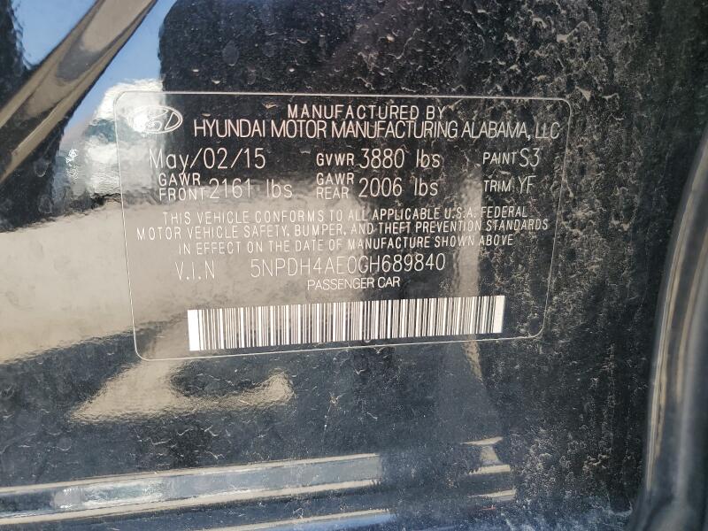 2016 HYUNDAI ELANTRA SE - 5NPDH4AE0GH689840 | SeoVin.biz