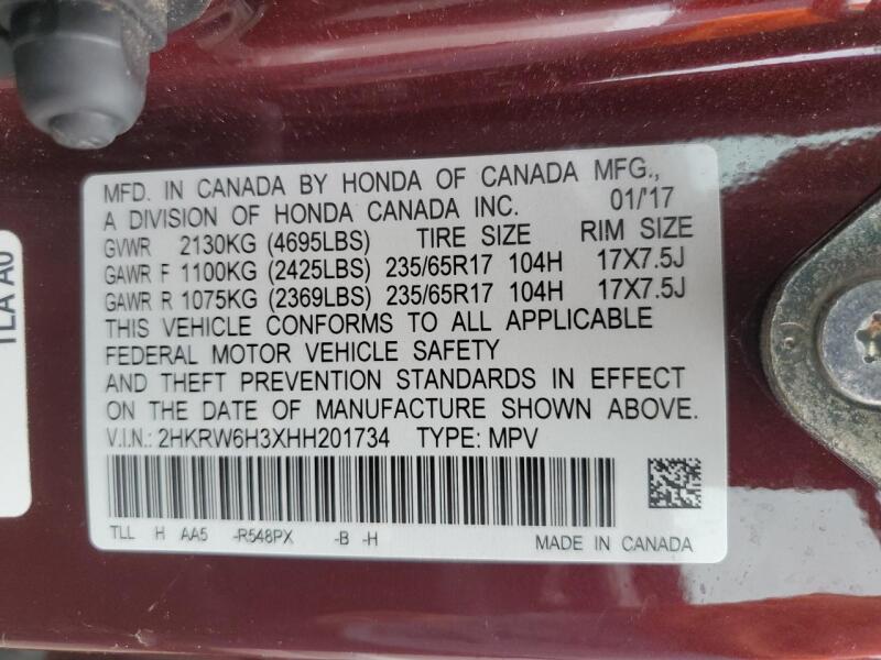 2017 HONDA CR-V LX - 2HKRW6H3XHH201734 | SeoVin.biz
