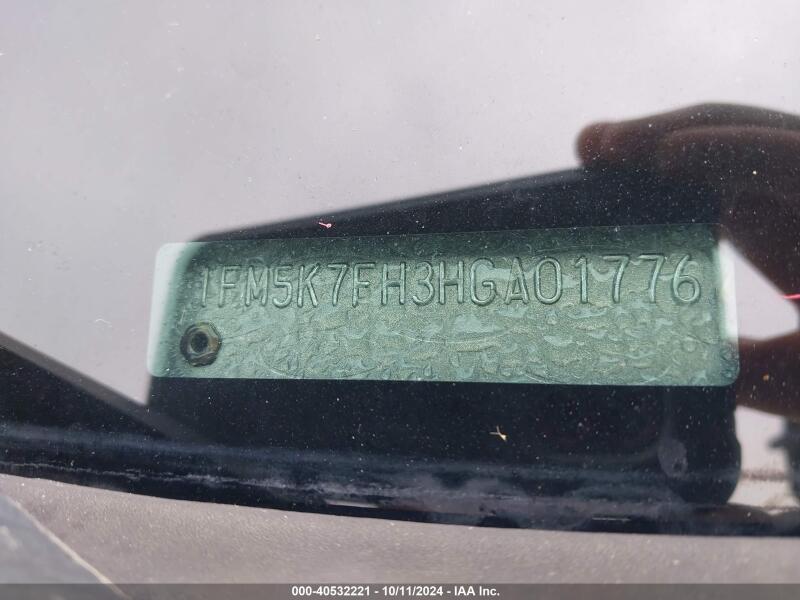 2017 FORD EXPLORER LIMITED - 1FM5K7FH3HGA01776 | SeoVin.biz