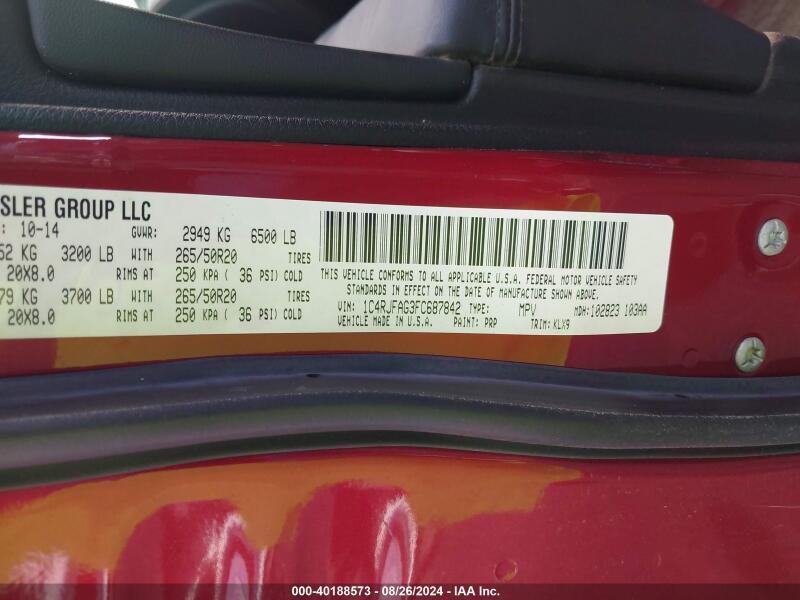 2015 JEEP GRAND CHEROKEE ALTITUDE - 1C4RJFAG3FC687842 | SeoVin.biz