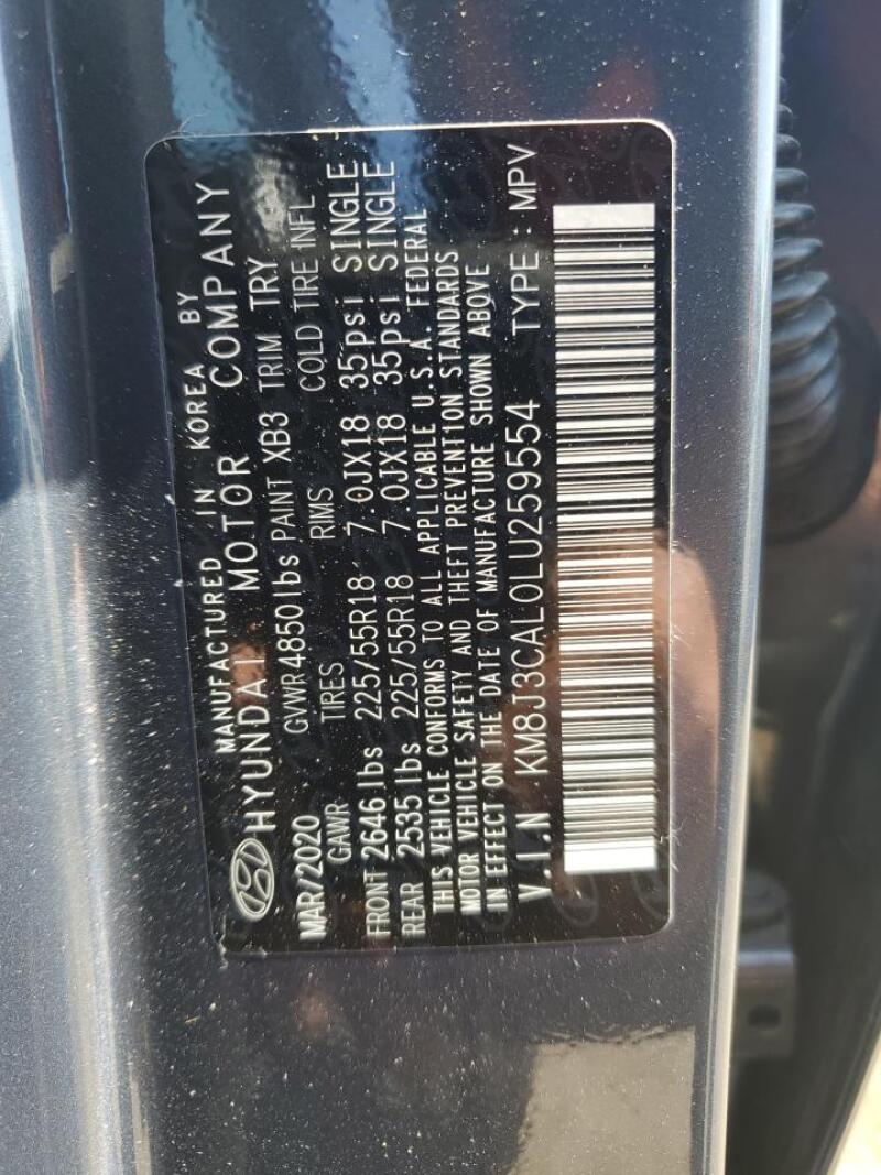 2020 HYUNDAI TUCSON LIMITED - KM8J3CAL0LU259554 | SeoVin.biz