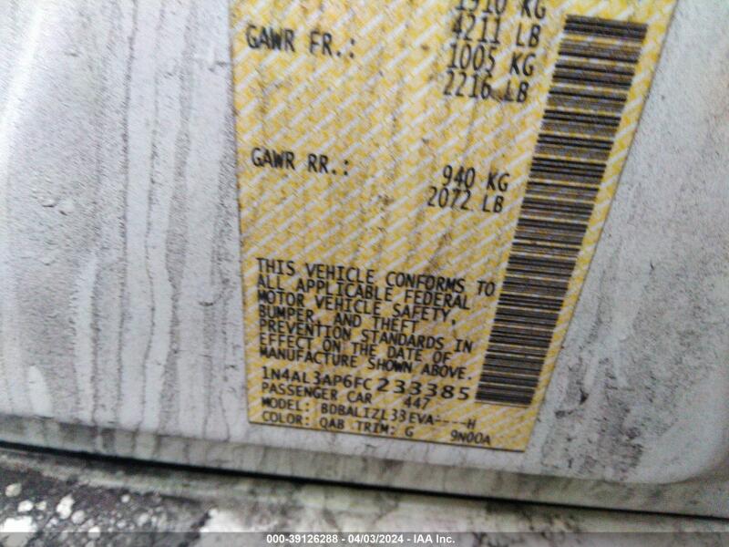 2015 NISSAN ALTIMA 2.5 SV - 1N4AL3AP6FC233385 | SeoVin.biz