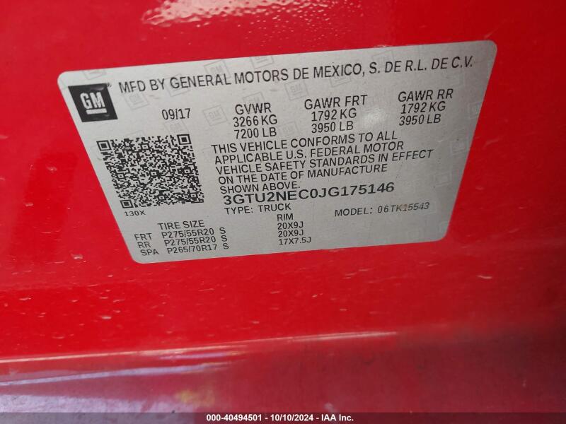 2018 GMC SIERRA 1500 SLT - 3GTU2NEC0JG175146 | SeoVin.biz