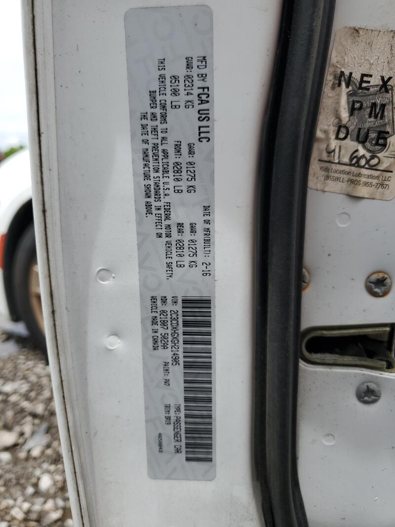 2016 DODGE CHARGER SXT - 2C3CDXHGXGH214905 | SeoVin.biz