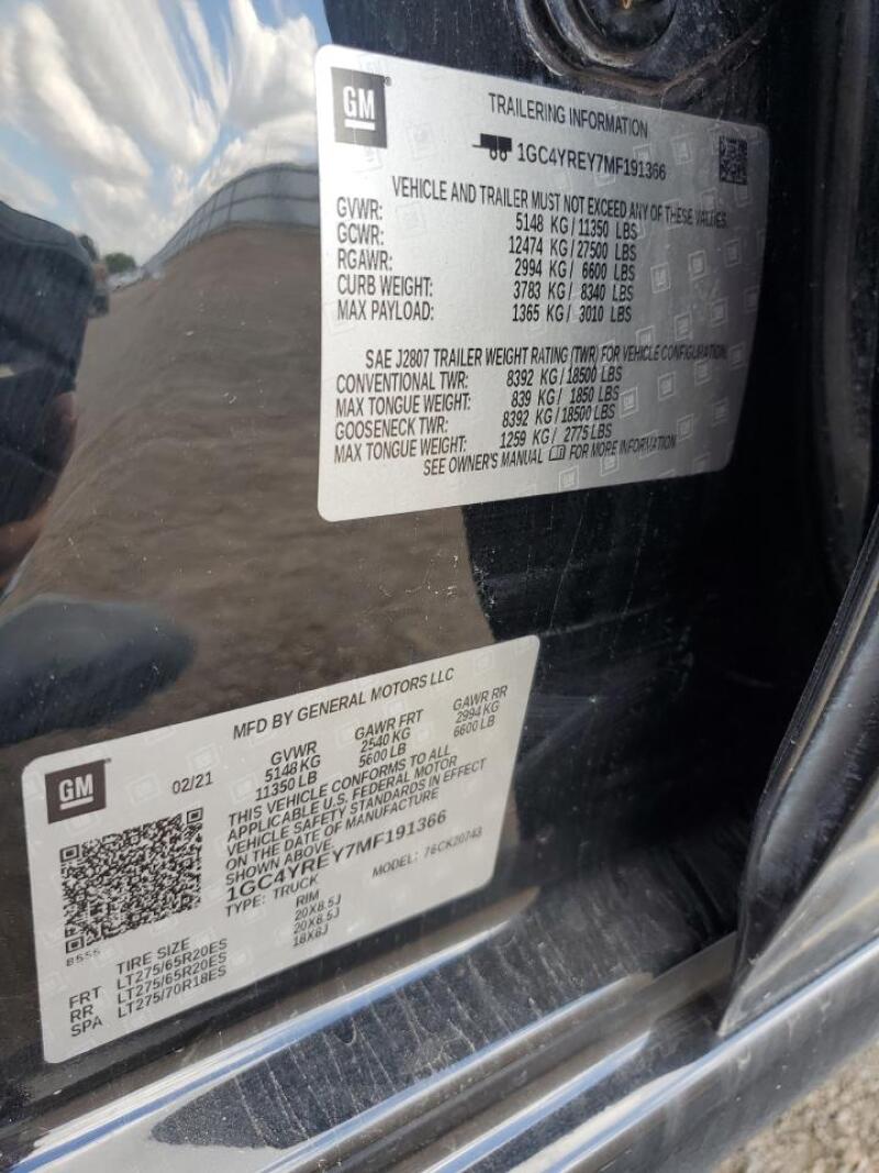 2021 CHEVROLET SILVERADO K2500 HIGH COUNTRY - 1GC4YREY7MF191366 | SeoVin.biz