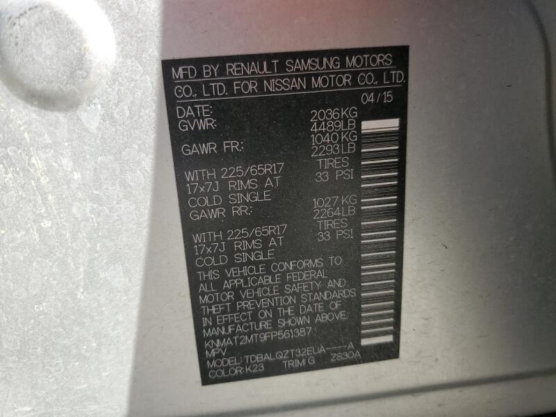 2015 NISSAN ROGUE S - KNMAT2MT9FP561387 | SeoVin.biz